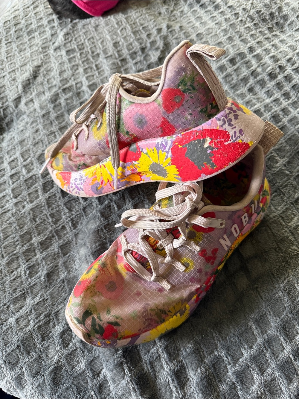 NOBULL Pink Floral Women's Training Sneakers